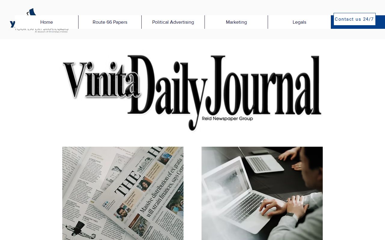 Vinita Daily Journal interface for Craig County crime-news record research